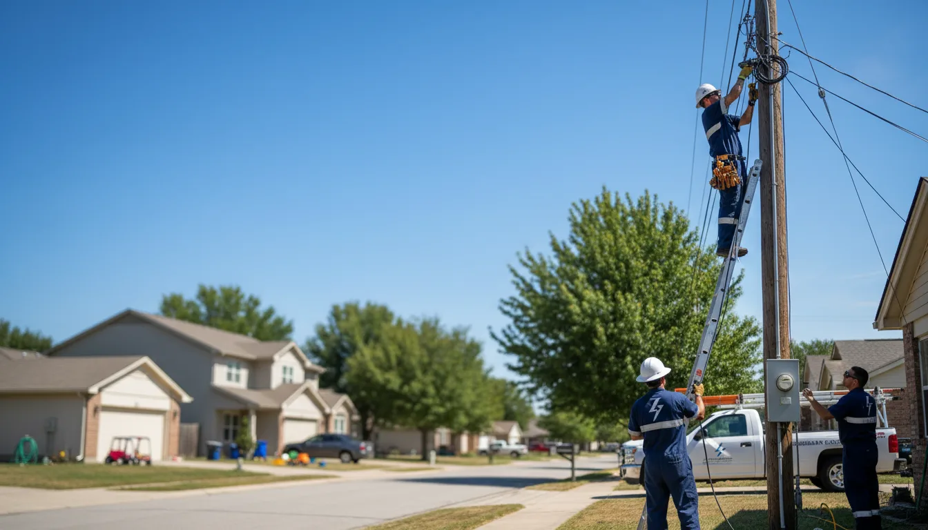 Residential electrician providing installation services in Sunray, TX